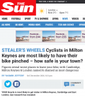 STEALER'S WHEELS Cyclists in Milton Keynes are most likely to have their bike pinched – how safe is your town?