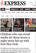 Children who use social media for three hours a night more fed up with how they look