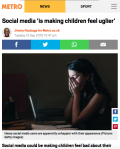 Social media ‘is making children feel uglier’